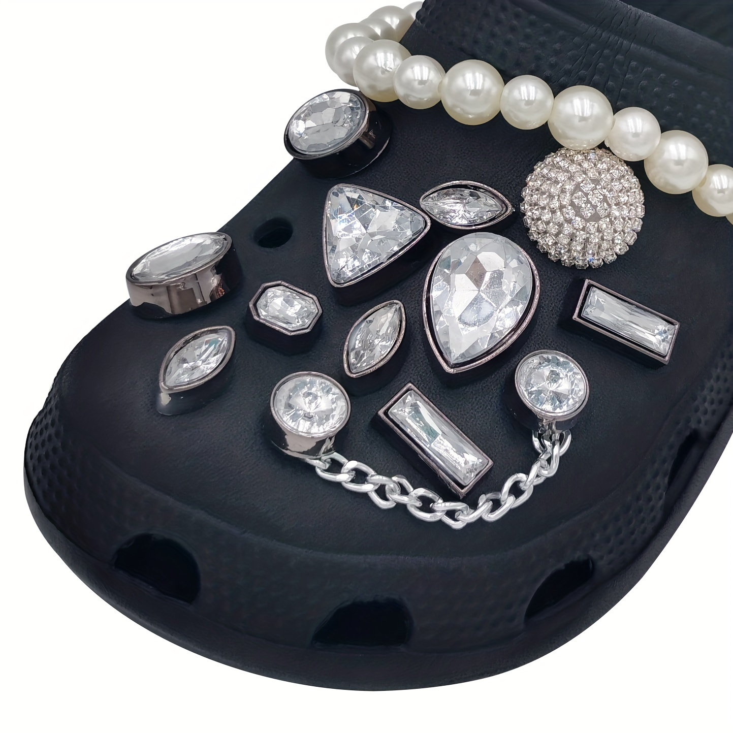 Shoe Charms, Multi-style Fashion Crystal Diamond Pearl Rhinestones