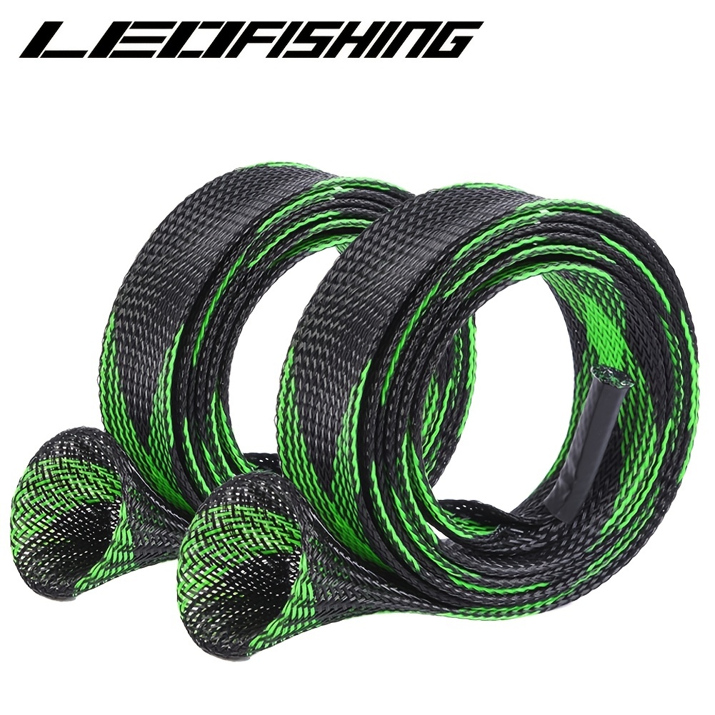 Leofishing Braided Mesh Fishing Rod Sleeve Protect Rod - Temu