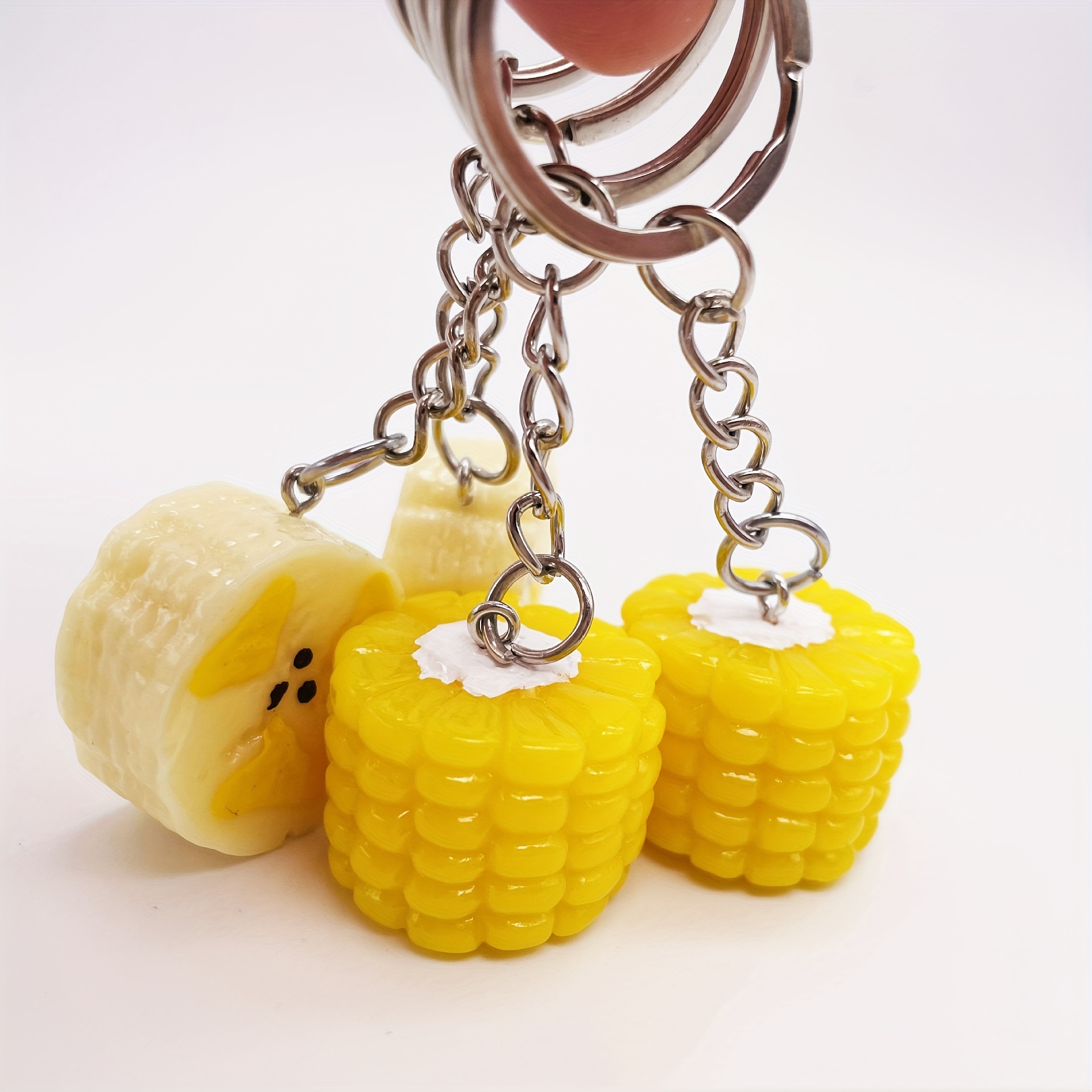 Banana Corn Keychain Key Accessories Key Chain All match - Temu