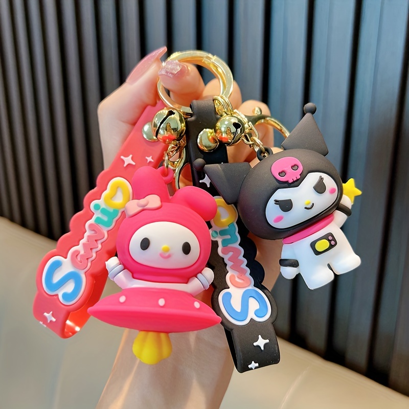 Sanrio Cute Kawaii Hello Kitty Accessories Anime Keychain Adorable Keychain Keyring Key Purse Handbag Car Charms,Temu