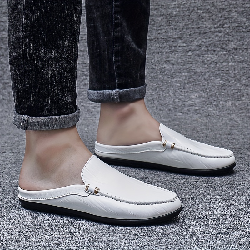 Zapatos Casuales Blancos Para Hombre Zapatillas De Cuero Moda