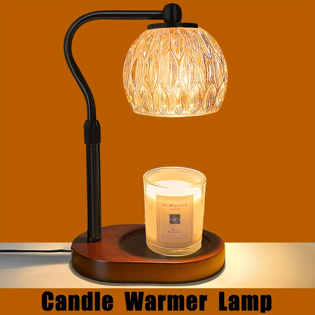 Dimmable Candle Warmer Lamp,with 2H/4H/8H Timer,Electric Candle Melter,2  Bulbs Included,Safety Night Lamp for Aromatherapy Candles,Scented Candles