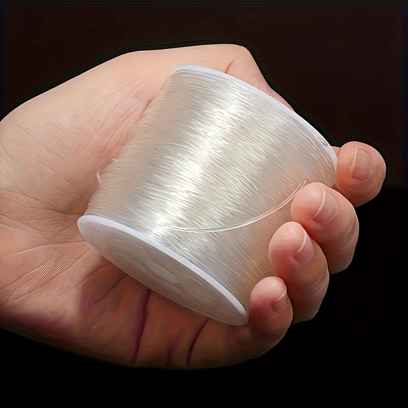 Cuerda elástica de 0.020 in, cuerda elástica transparente para hacer  pulseras, 492 pies de hilo elástico transparente para cuentas de semillas  de
