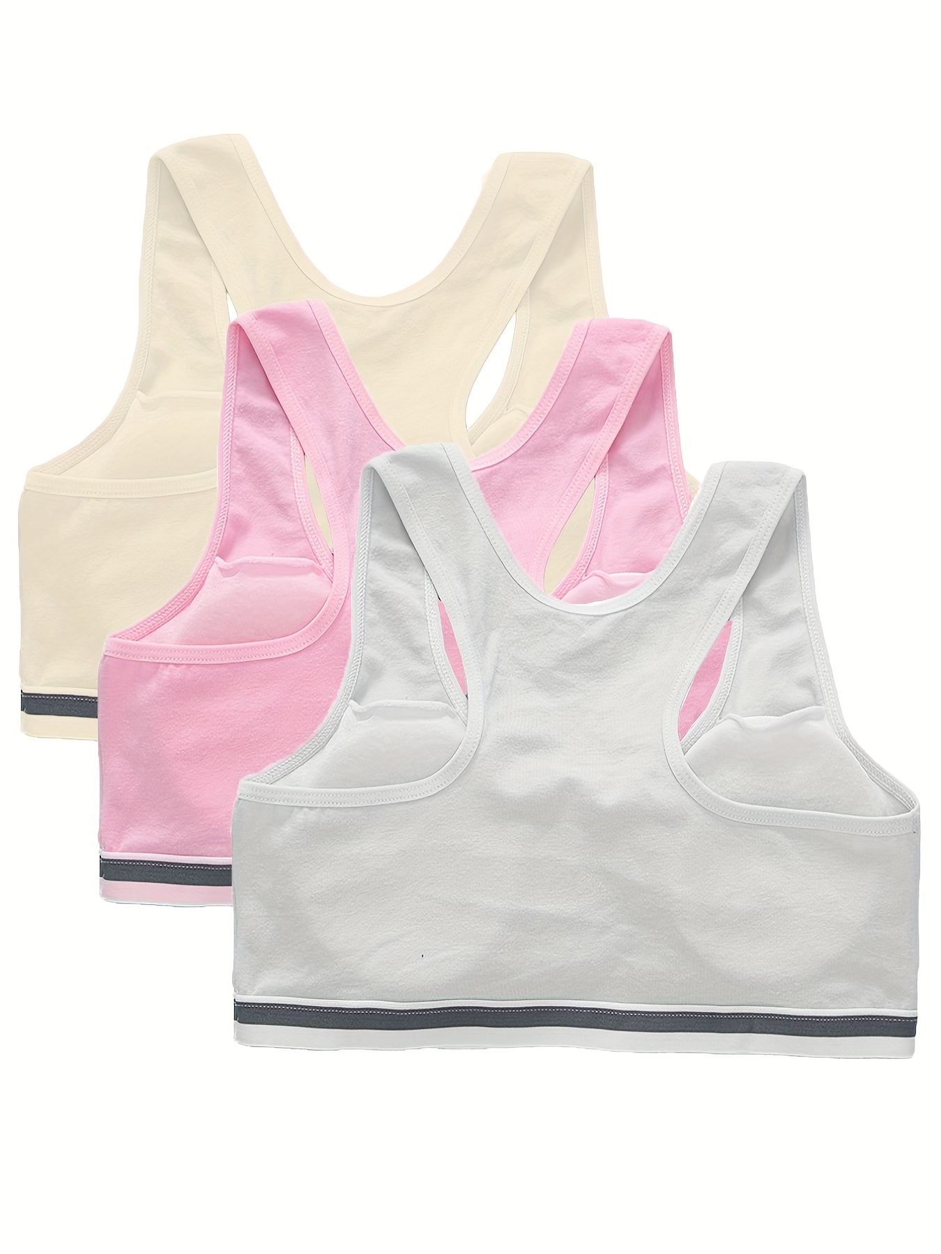 Girl's Bralette Panties Sport Print Padded Bra 95% Cotton - Temu