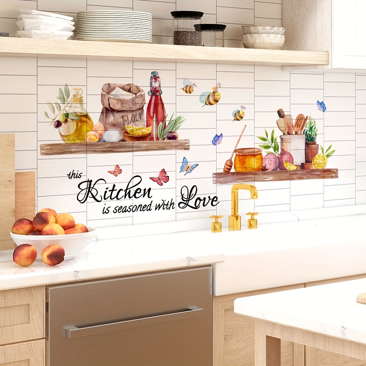 1 Set Letter Wall Sticker, Le Nostre Regole Della Cucina Adesivi Murali  Autoadesivi, Adesivi Murali Per La Decorazione Della Casa In Cucina,  Adesivi