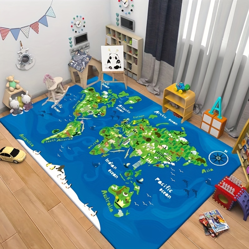 Tappeto da gioco per bambini Roads Tappeto interattivo per camera da letto  blu per ragazze e ragazzi 95x133 cm -  Italia