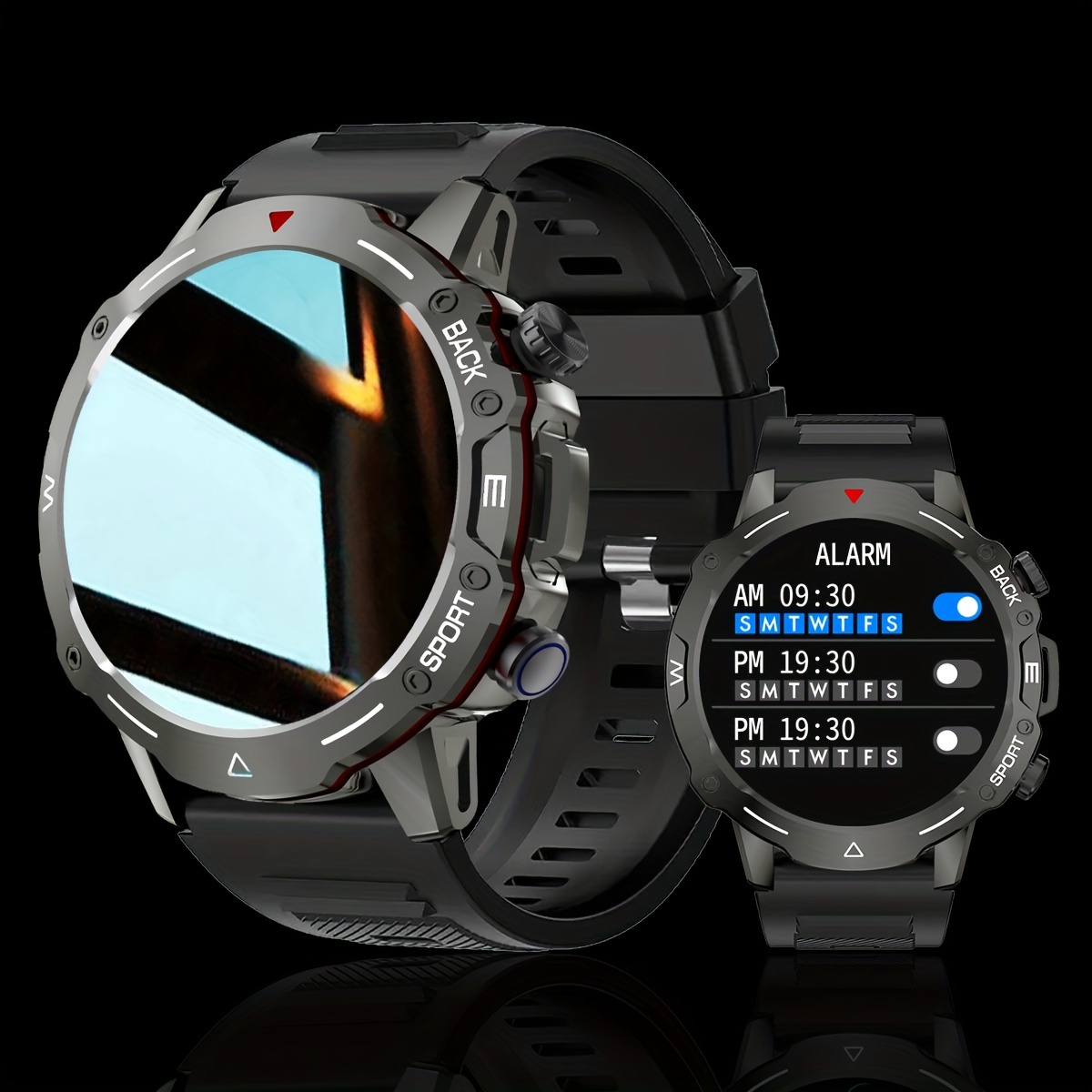  Relojes inteligentes para hombre, con Bluetooth, respuesta de  llamadas de 1.32 pulgadas, pantalla táctil, redondo, reloj inteligente  IP67, resistente al agua, compatible con teléfonos Android e iOS (negro, b)  : Electrónica