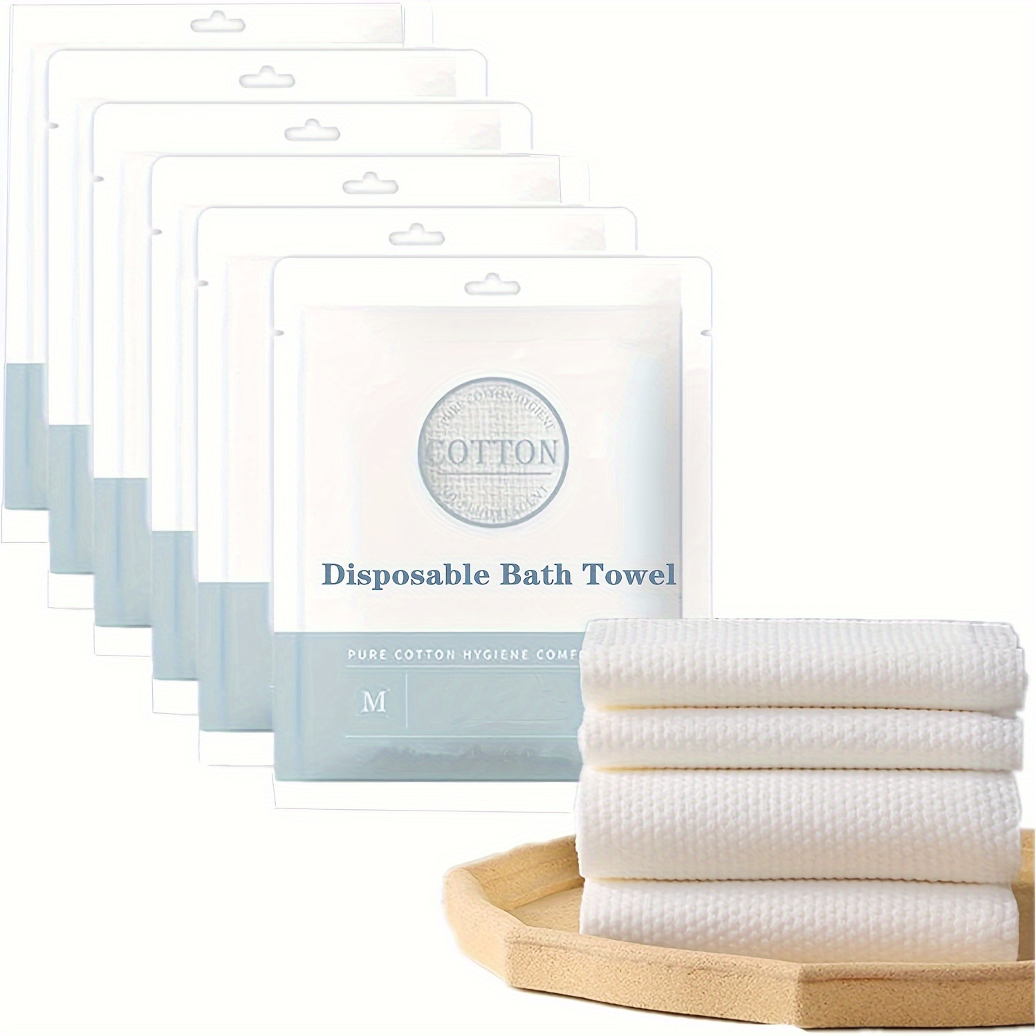 Large Disposable Bath Towels For Camping, Gym, Barber, And More -  Individually Packed And Absorbent - Temu