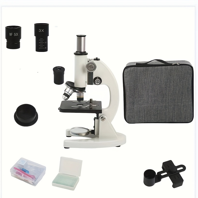 Mini kit de microscope de poche 60-120x laboratoire microscope portable  alimenté par batterie microscope avec lumière led enfants science microscop