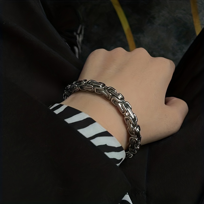 Titanium Steel Biker Bracelet Paperclip Hip hop Bracelet