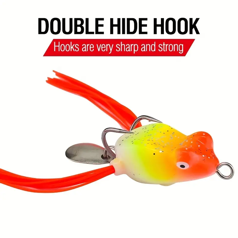 Mini Soft Plastic Frog Lures 3d Eyes Sequins Topwater Action - Temu