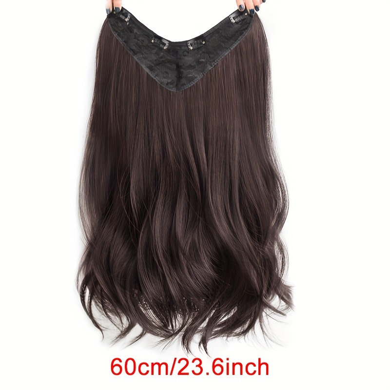 Clip In Invisible Half Wig V shape Hairpiece Temu United Kingdom