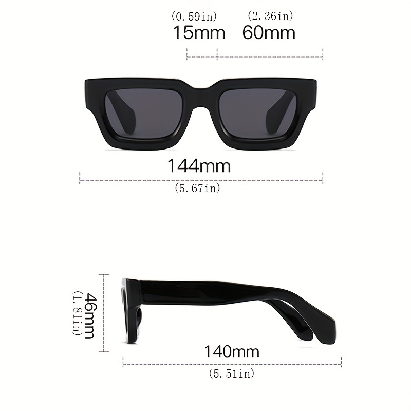1pc Mens Square Small Frame Sunglasses With Uv400 Thick Frame Metal Hinge  For Outing Ideal Choice For Gifts - Jewelry & Accessories - Temu