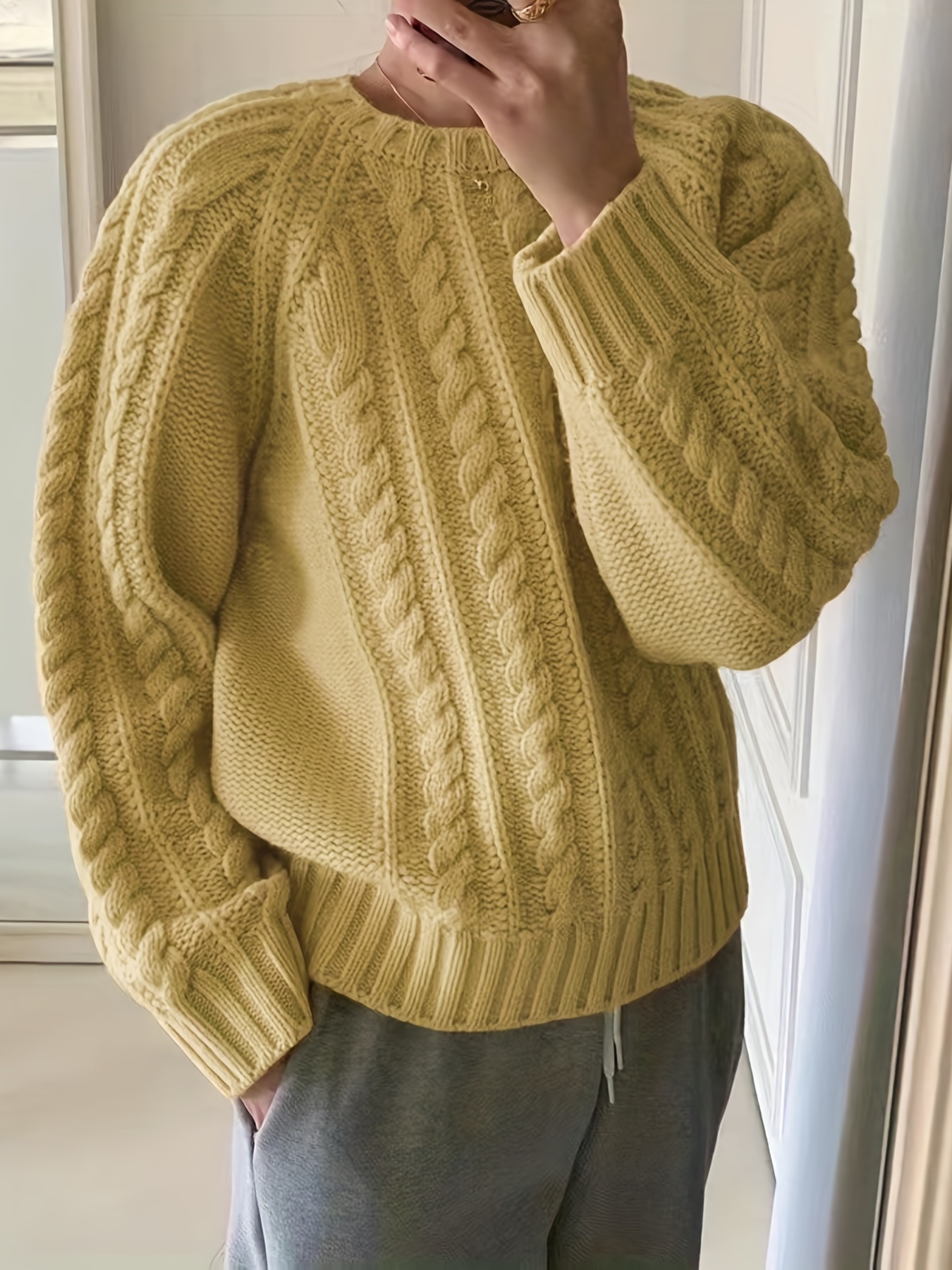 Cable Knit Sweater Women - Temu