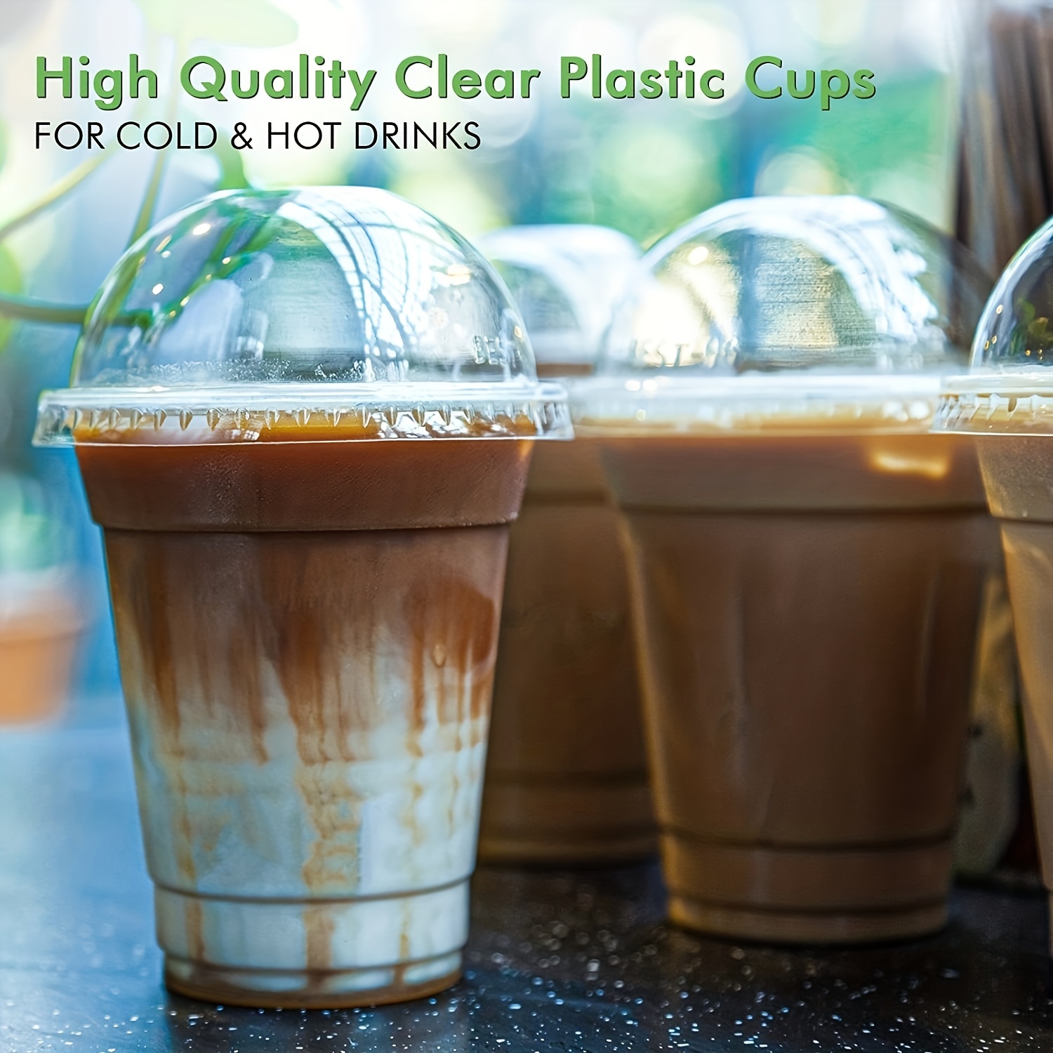 Clear Plastic Cups For Iced Coffee Cold Beverages And - Temu