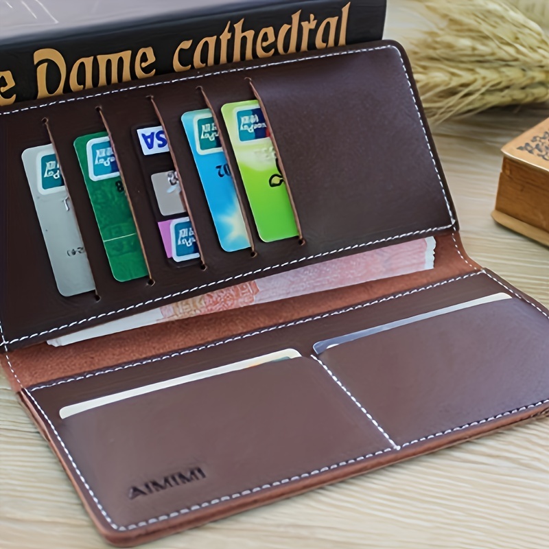 Diy High Capacity Card Pack Wallet Template Bag Leather - Temu