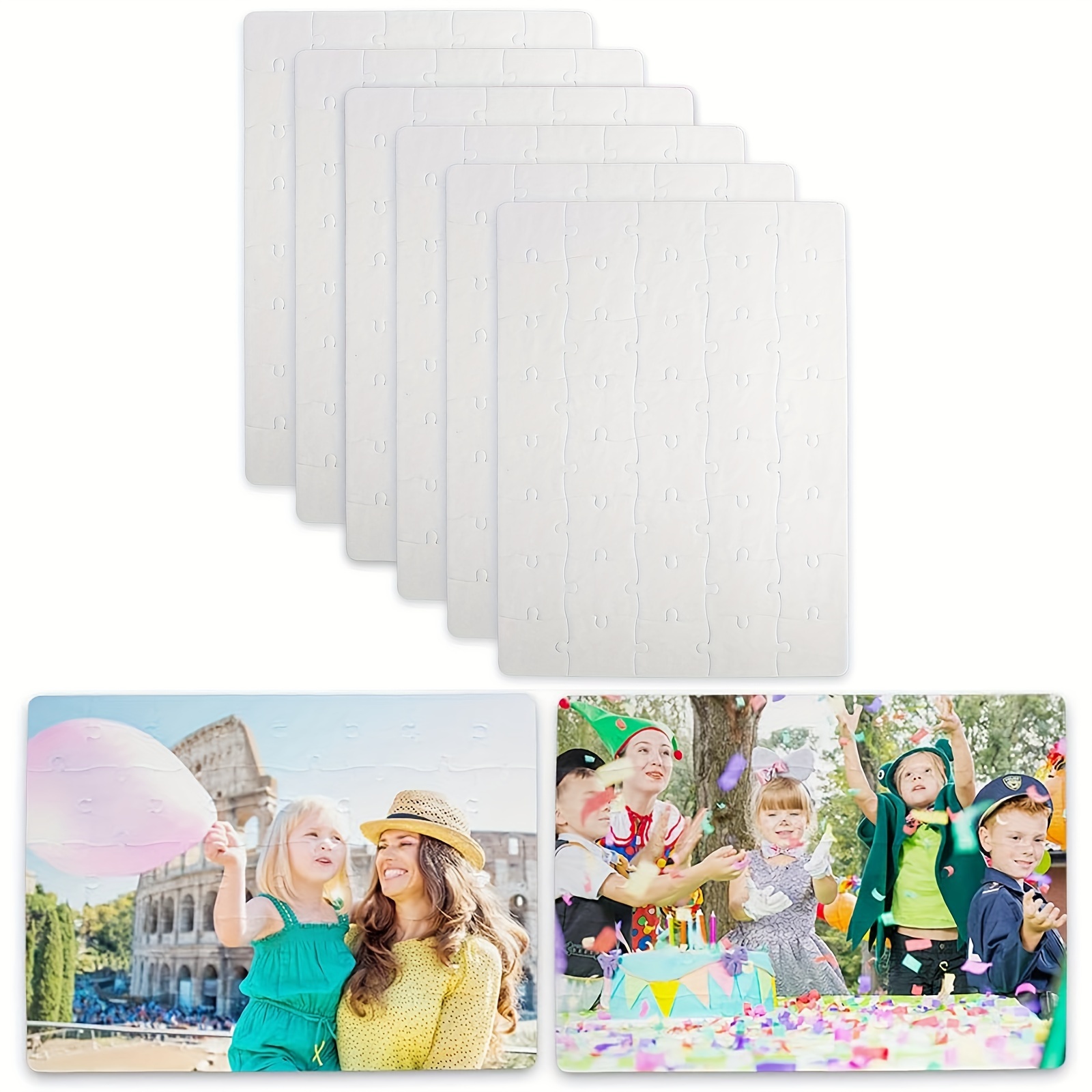 MAIKESUB Sublimation Puzzle Blanks 10 Sets Sublimation Blanks Jigsaw  Puzzles Heat Press DIY Puzzle Blank Custom Puzzle for Heat Transfer 80  Pieces