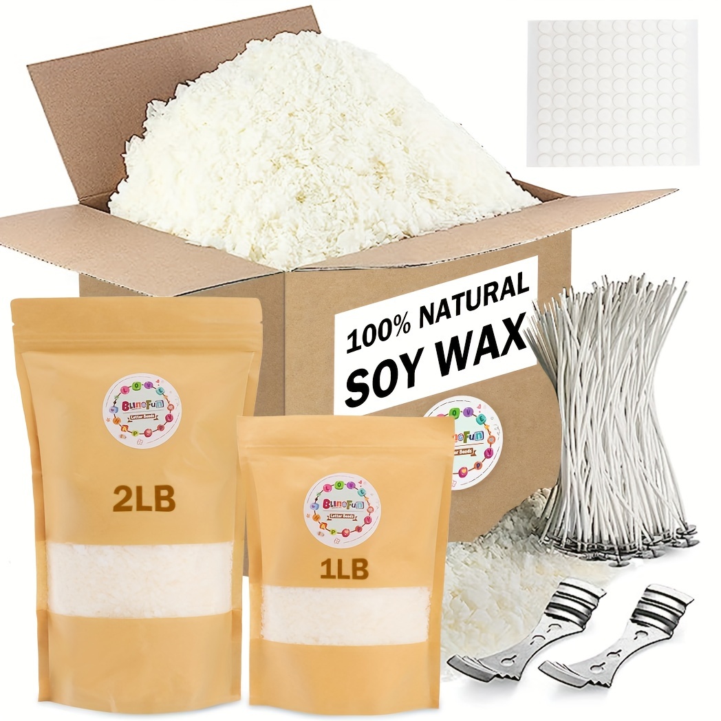 0.5LB/1LB 100% Natural Soy Wax-for DIY Candle Making, Premium Candle Making  Supplies
