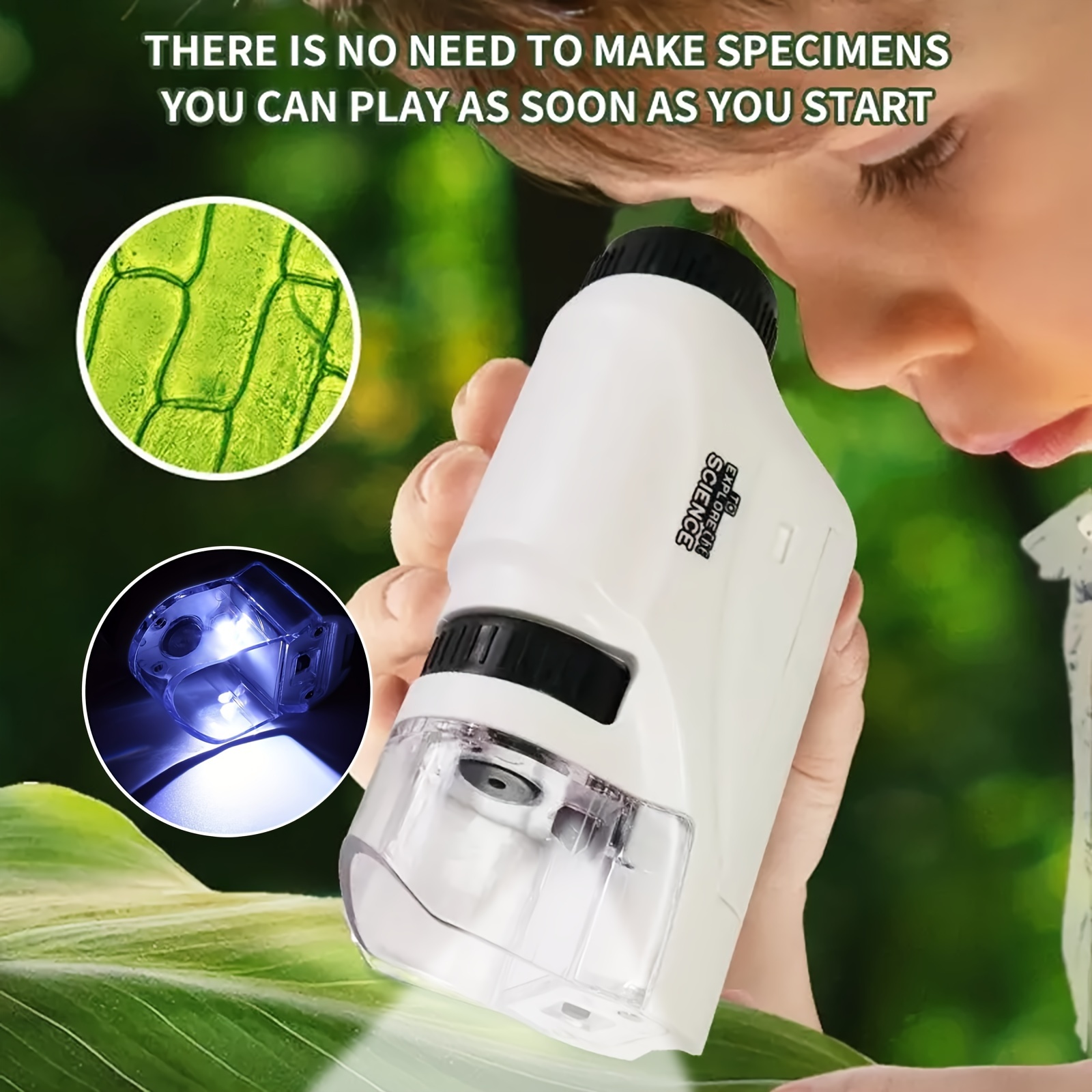 Pocket Microscope For Kids Portable Handheld Mini Microscope - Temu