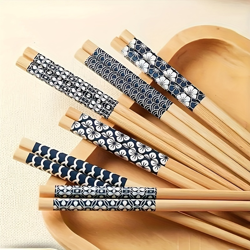 Paire de baguettes japonaises en bois imprimé artisanal - Boutique