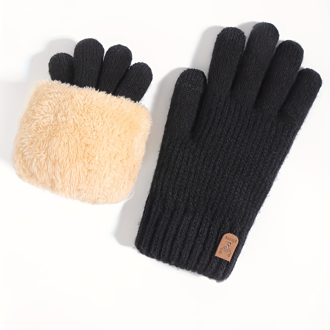 Guantes Punto Cálidos Pantalla Táctil Guantes Invierno - Temu