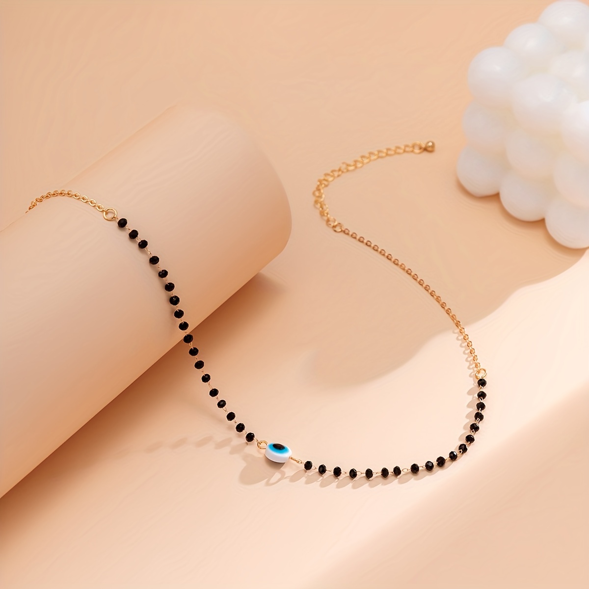 Stylish Beaded Evil Eye Necklace