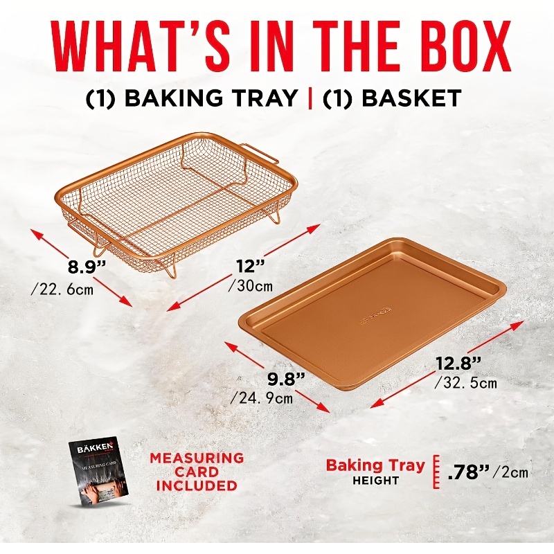 Non stick Baking Tray With Grill Crispy Basket - Temu