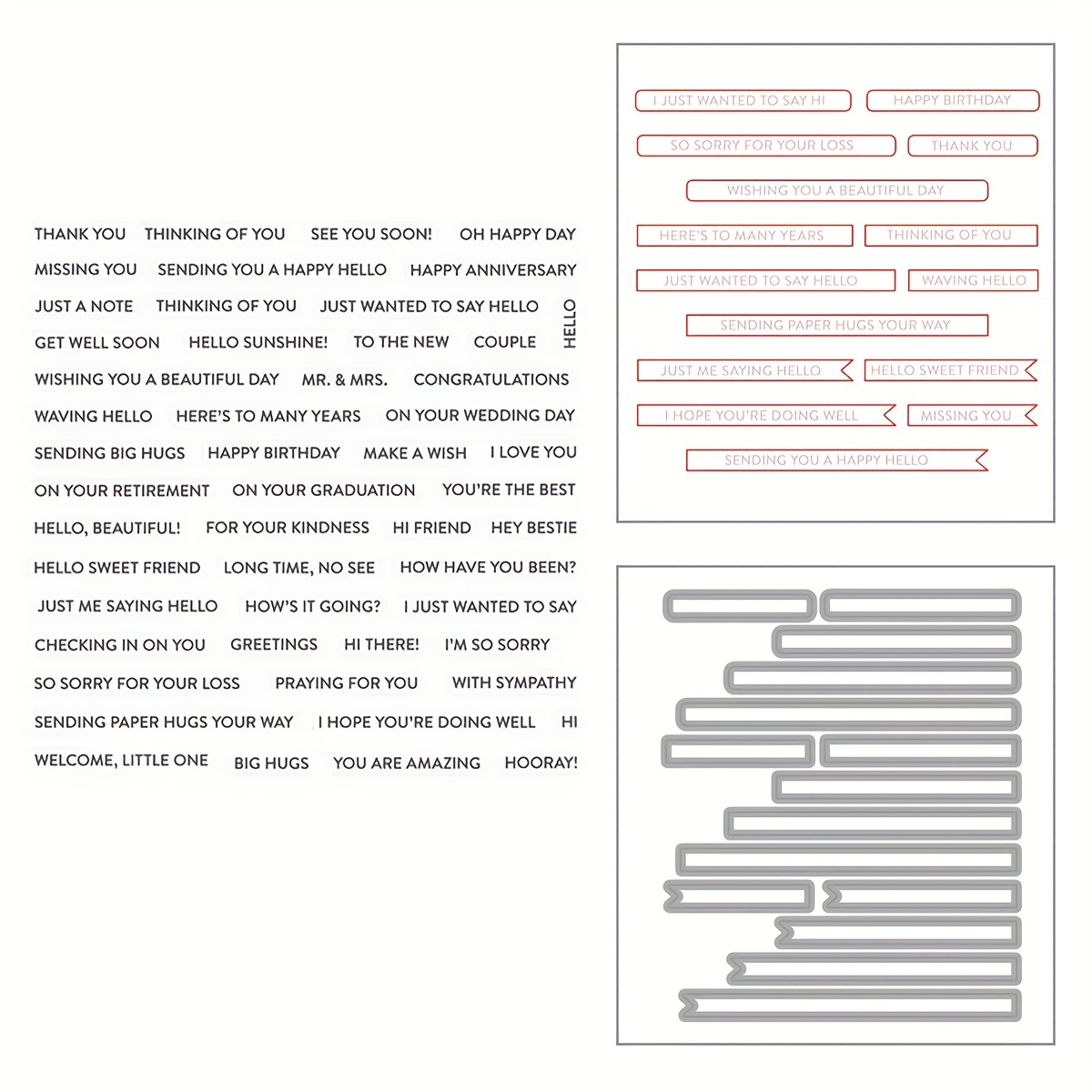 

A Set Of Clear Postage Stamps With Classic Emotional Sharing Mini Messages In English, Suitable For Cutting Paper And Making Diy Crafts Such As Cards And Scrapbooks.