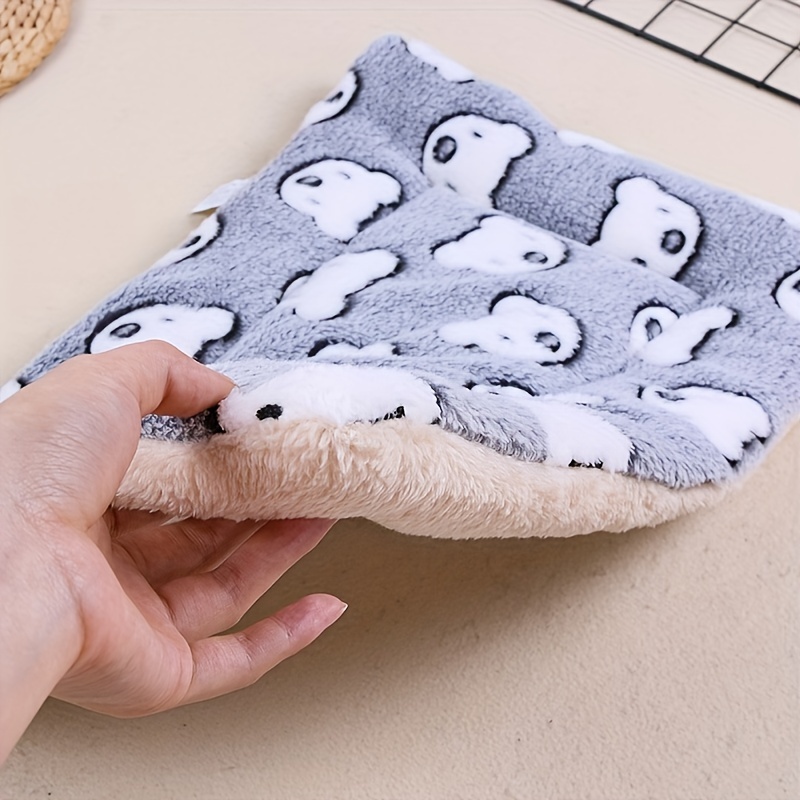 Cartoon Heart Print Pet Mat Double Layer Cushion All Seasons Cat Bed Mat
