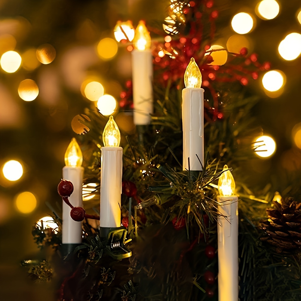 24 Uds. Lámpara Cadena Led Decoración Navidad Velas Té Led - Temu