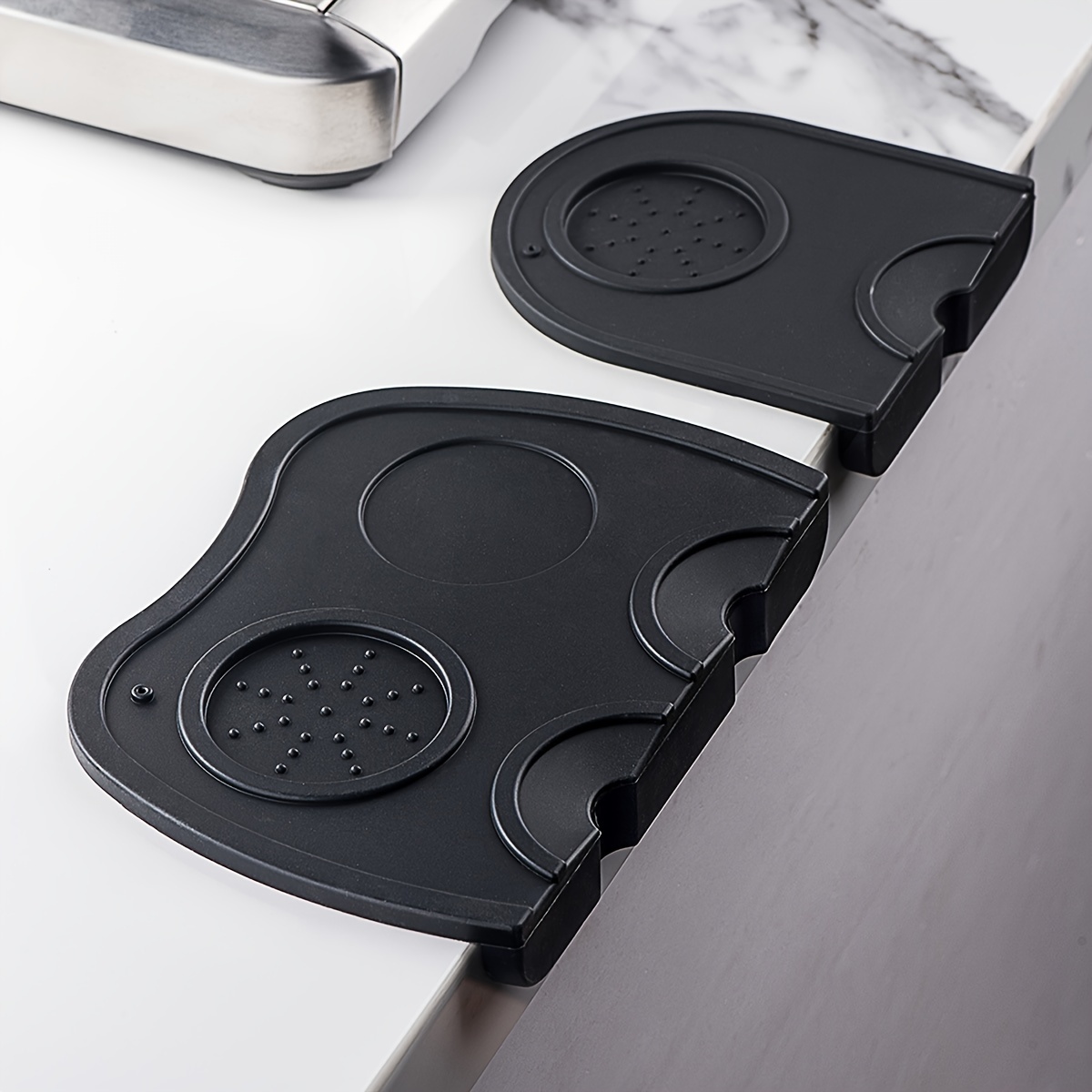 Coffee Tamper Mat Silicone Espresso Tampering Corner Mat Non-slip