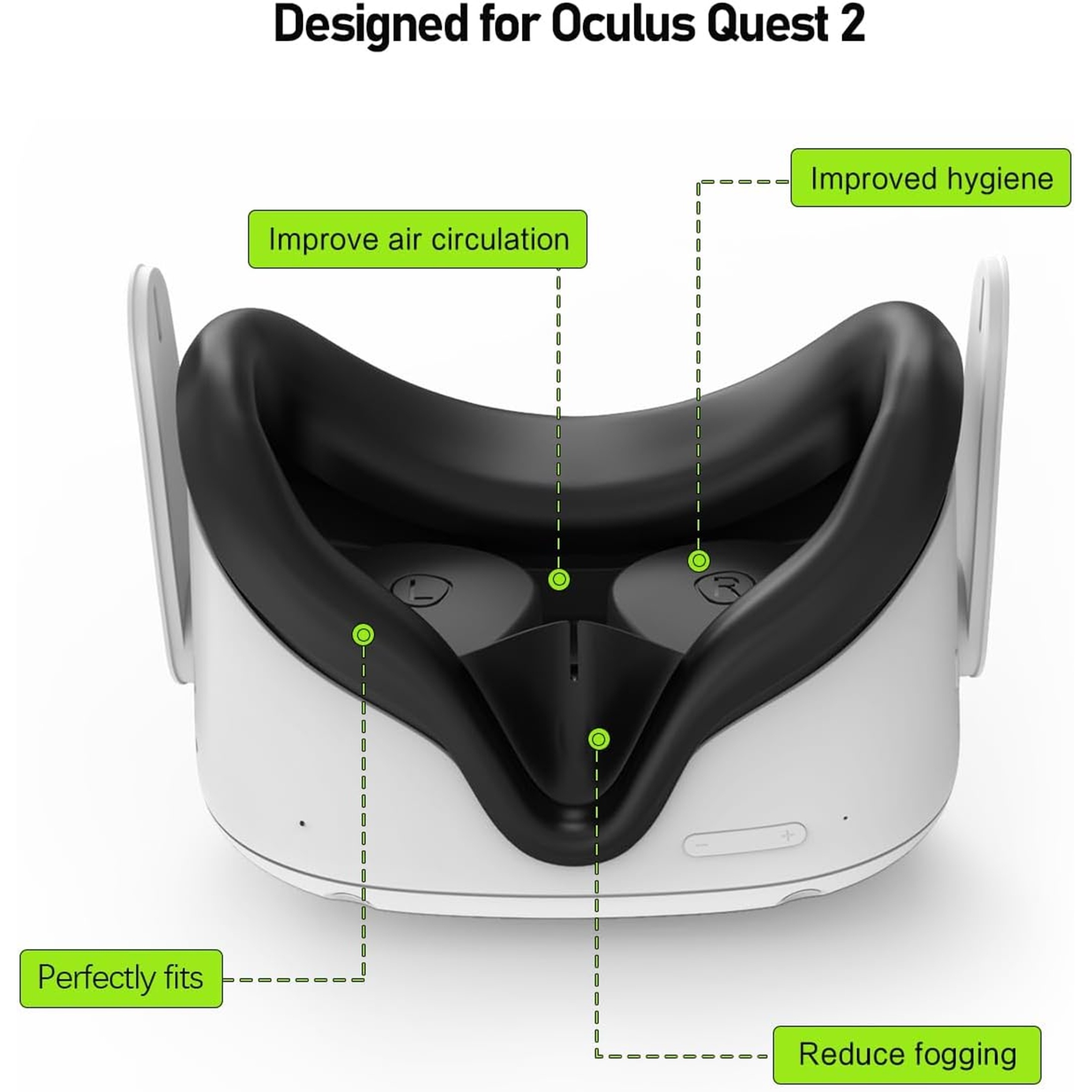 5 Piezas Cubiertas Silicona Oculus Quest 2 Funda Cojín - Temu Chile