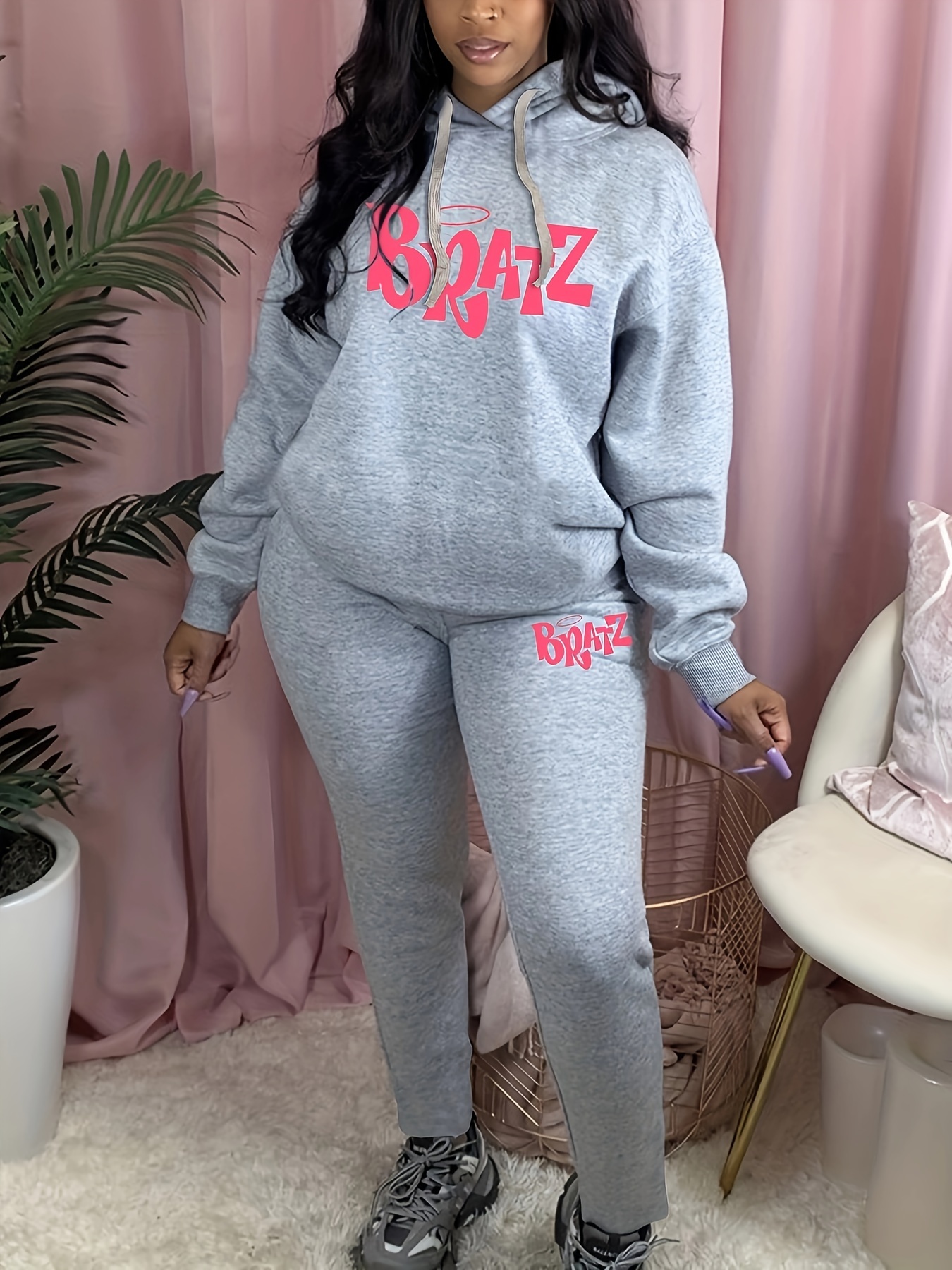 Charcoal Grey Sweatpant, Two Piece Sets