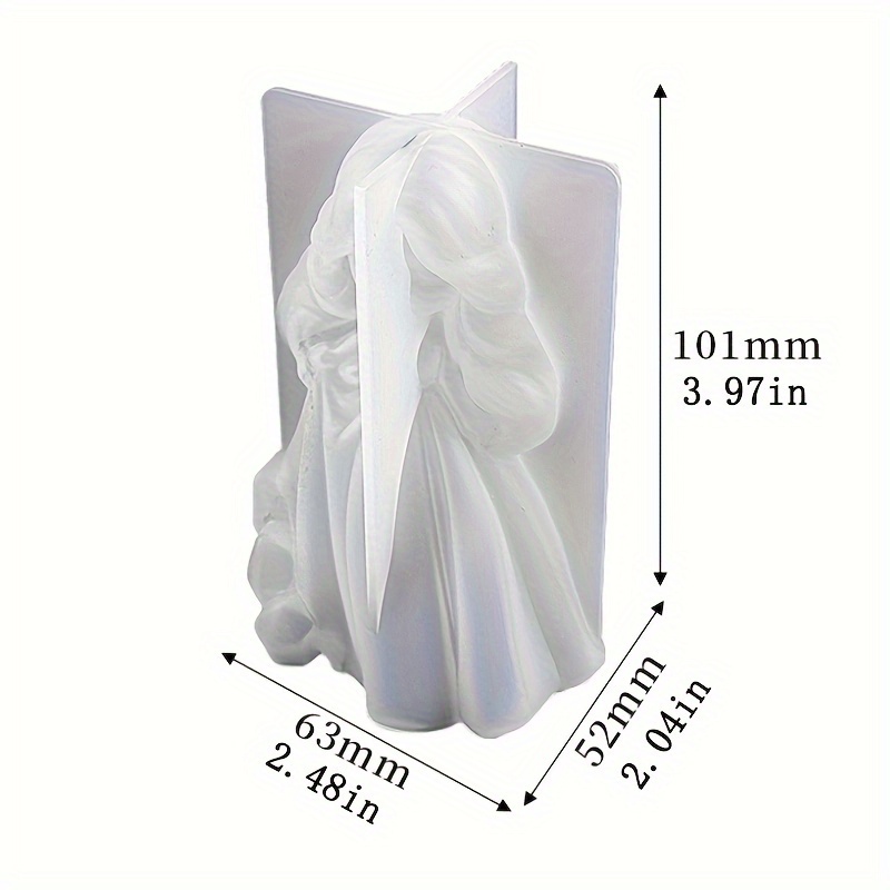 Beautiful Princess Silicone Candle Mold Skirt Beauty Plaster Resin Drip Soap Making Tool Party Gift Decoration