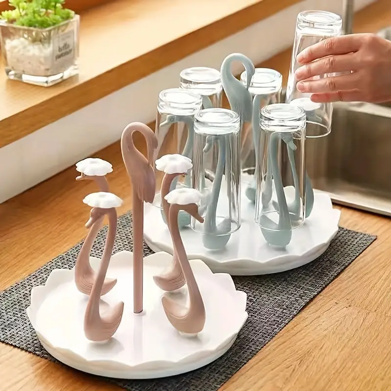 Household Creative Swan Drain Cup Holder Kitchen Rotating - Temu
