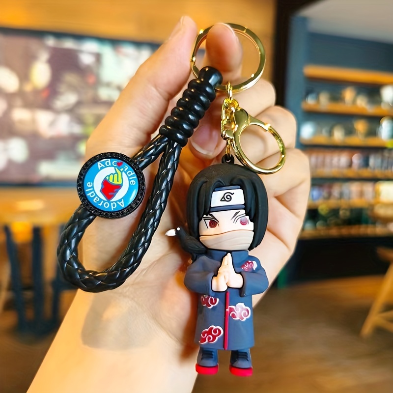 Cartoon Anime Doll Braided Rope Keychain Backpack Pendant