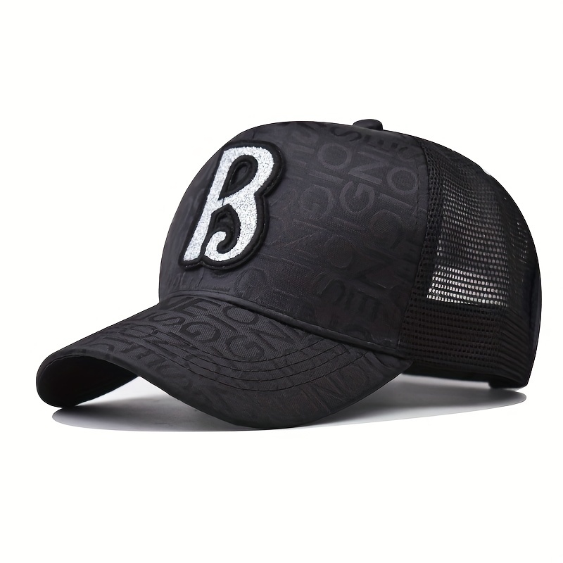 Trucker Hat, Lightweight & Breathable, Embroidered Logo, Adjustable, Cotton  with Polyester Mesh, Women & Mens Hat