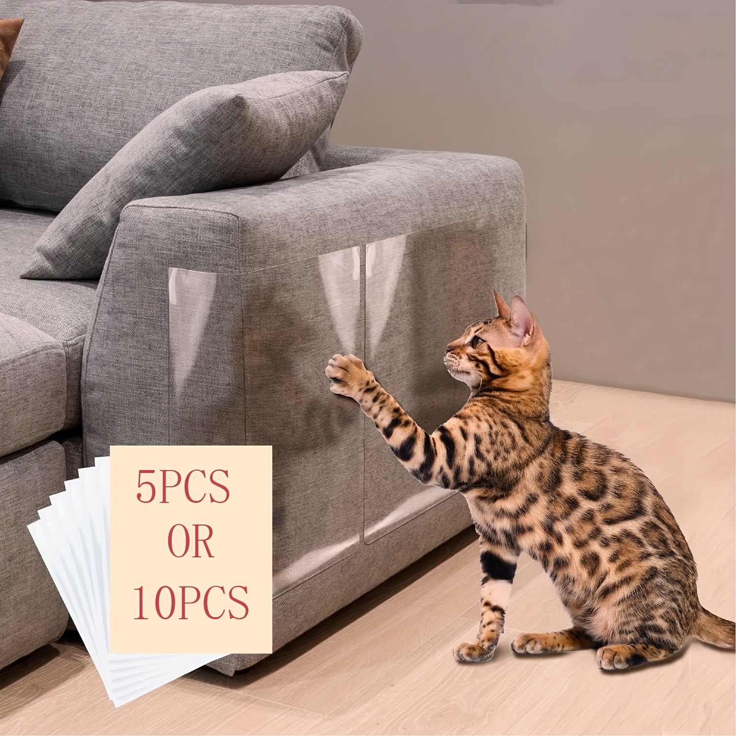 10 Pcs Protettore per divani per animali domestici - Copridivano per gatti,Protezioni  in nastro antigraffio per porte, pareti, materassi, seggiolini auto Fowybe  : : Altro
