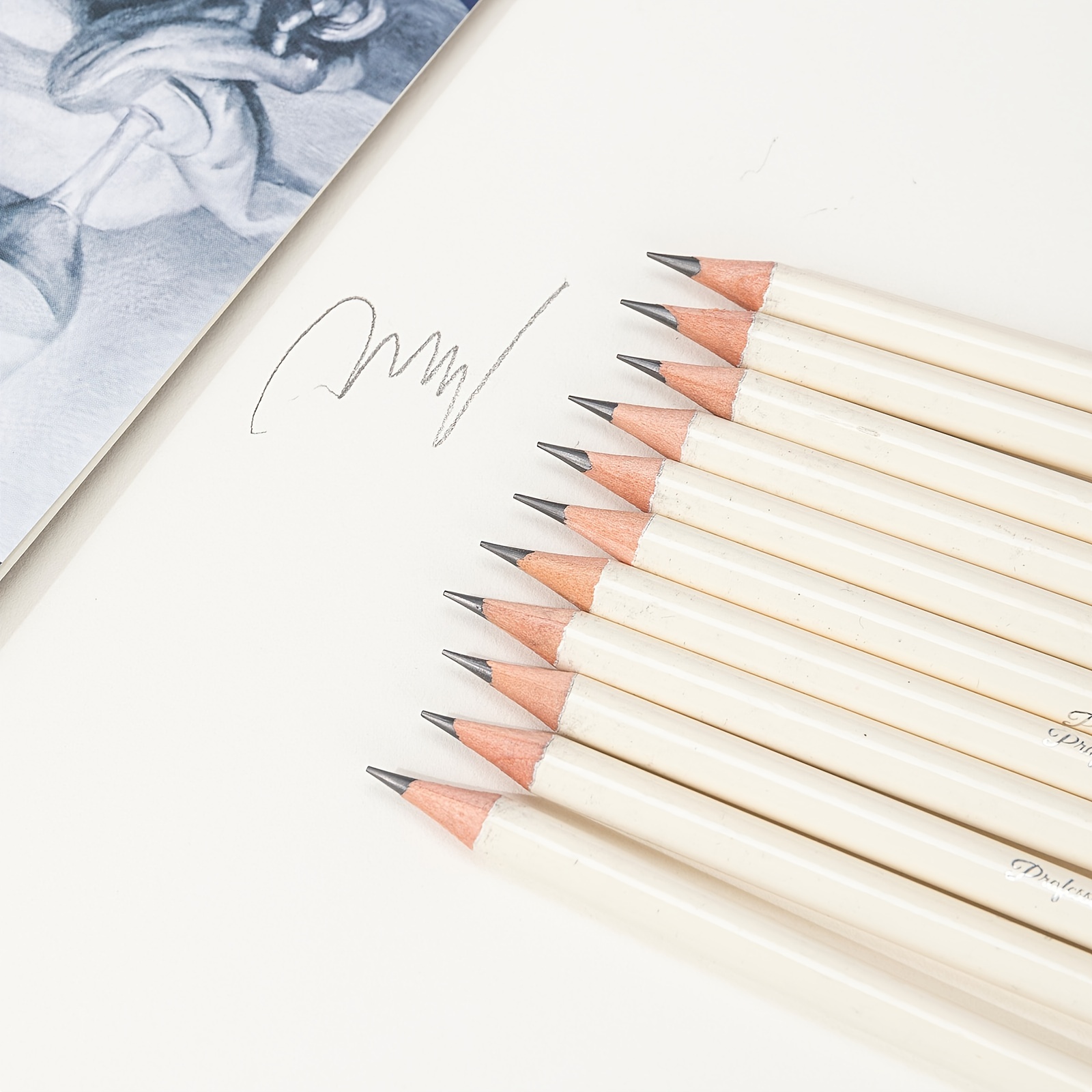 12 Professional Graphite Pencils Softest Darkest For - Temu