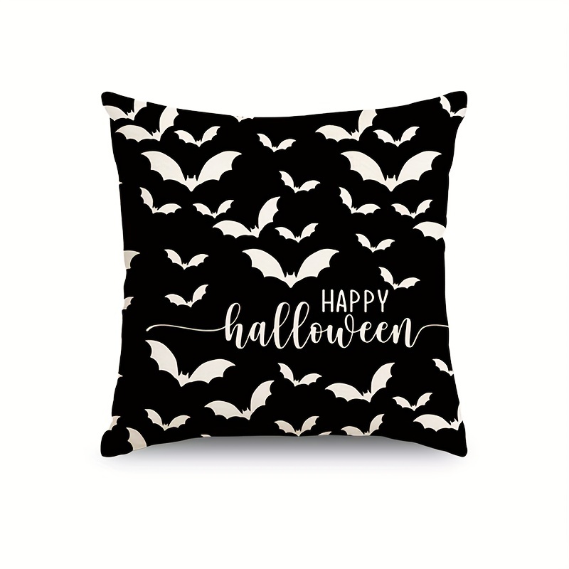 Halloween Pillow Covers Skeleton Bats Black Cat Ghost Halloween Pillows  Decorative Throw Pillows Cases Fall Throw Pillows Halloween Decorations  Outdoor Cushion Covers Couch (cushion Is Not Included) - Temu