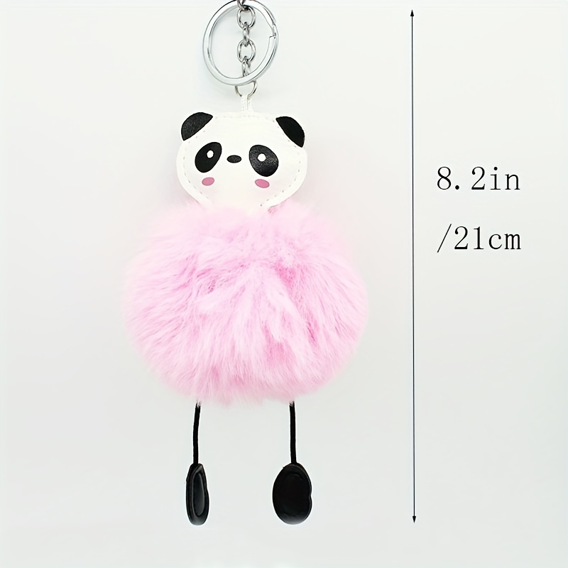 Panda Pom Pom Keychain