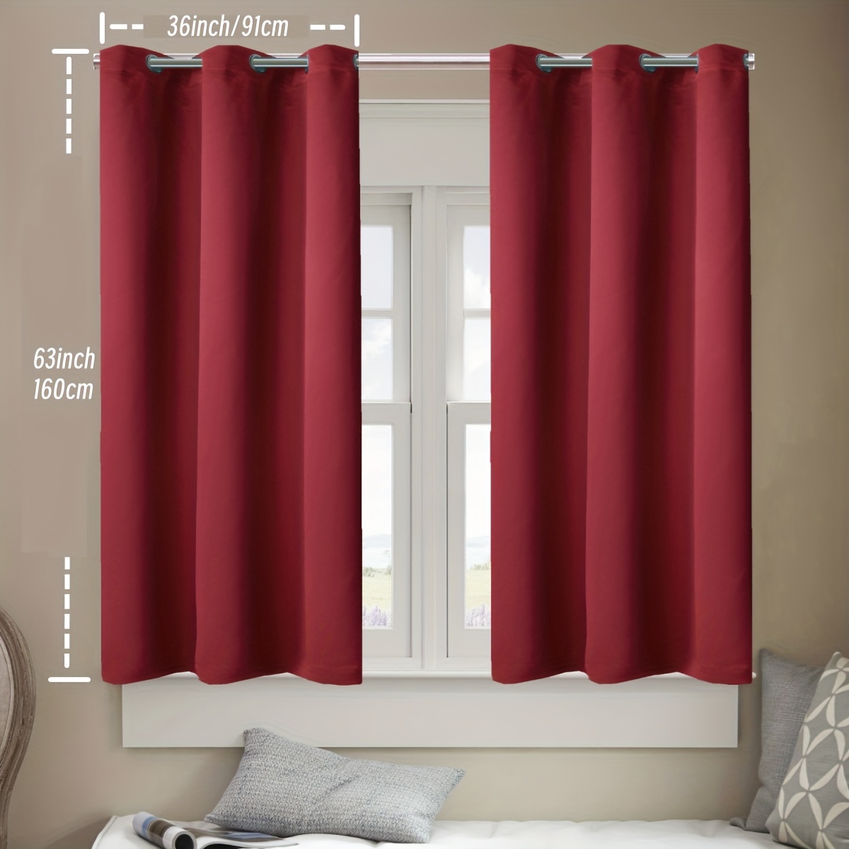 1pc Cortinas Opacas Dormitorio Cortina Bloqueo Aislamiento - Temu