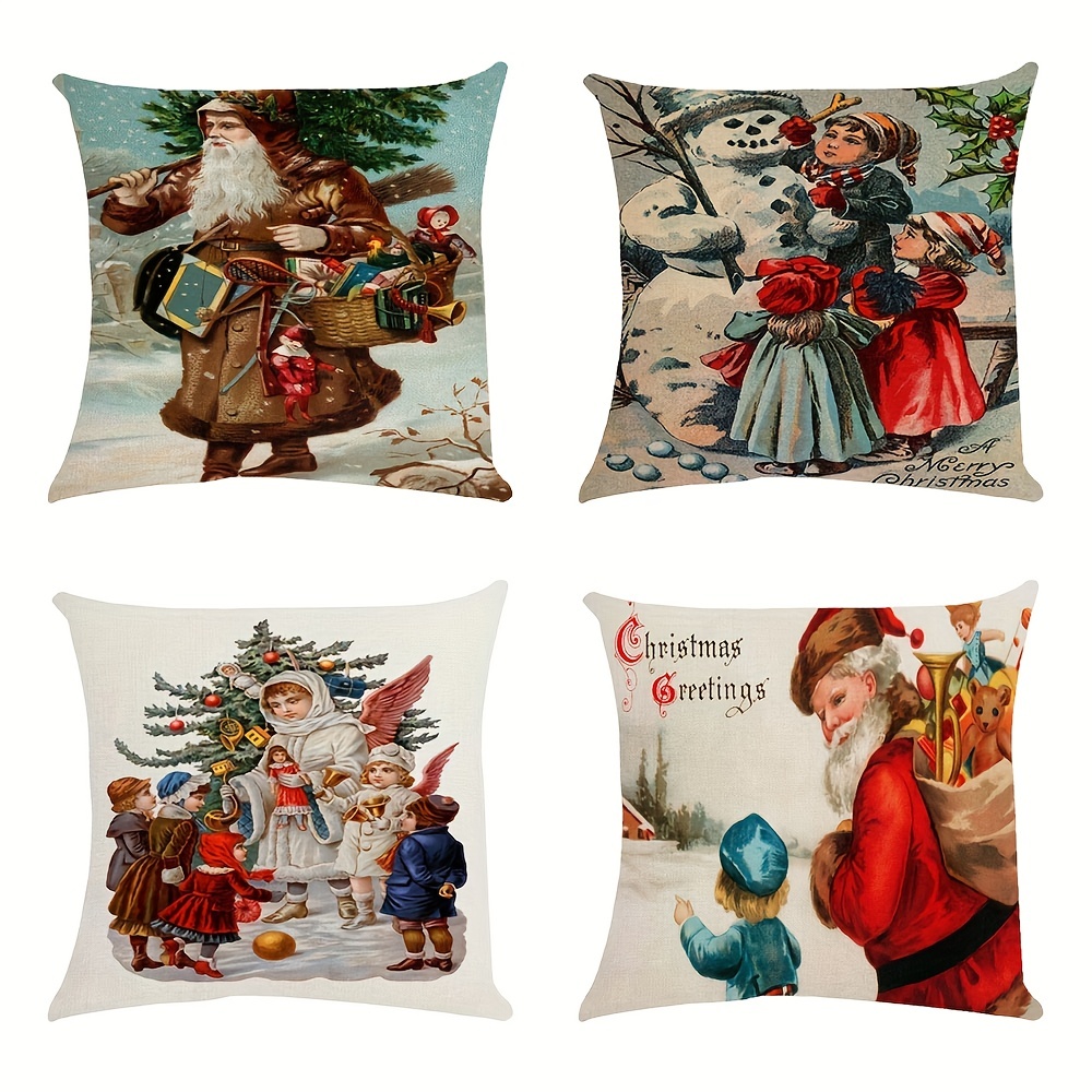 Double sided Print Christmas Pillow Covers Merry Christmas - Temu