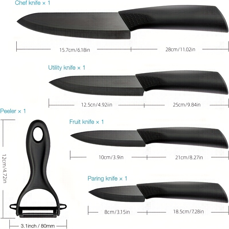 Chef Craft 3 inch Paring Knife w/Sheath, Black
