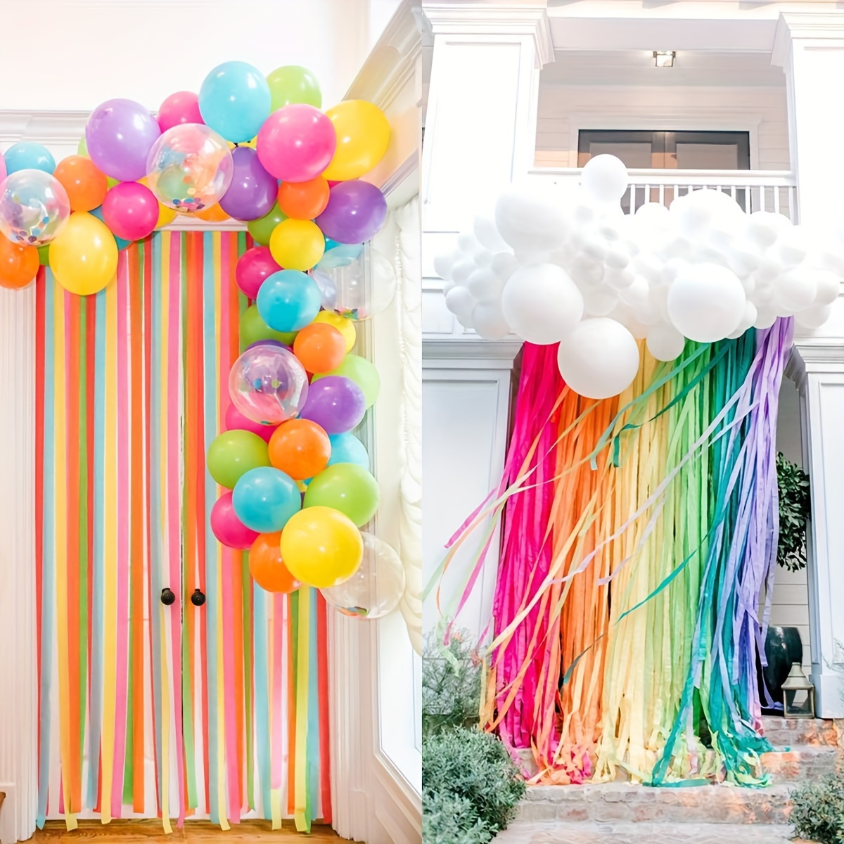 12 Rolls, 984ft Crepe Paper Streamers In 12 Colors For Rainbow Party  Decorations Wedding Ceremony Birthday Indoor Decoration (82 Feet Per Roll)