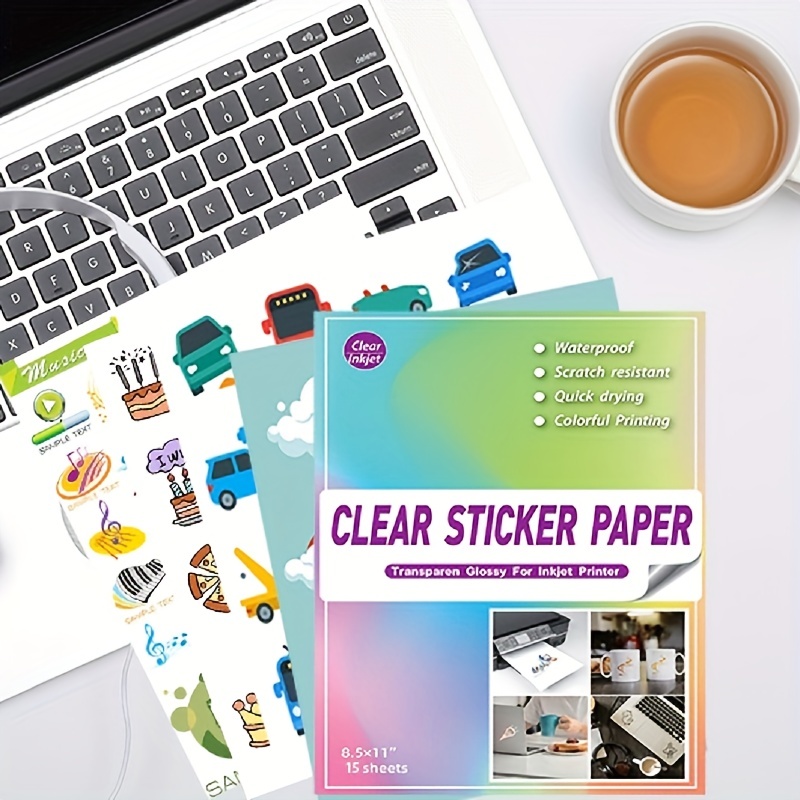100% Clear Sticker Paper For Inkjet Printer Glossy Printable - Temu  Republic of Korea