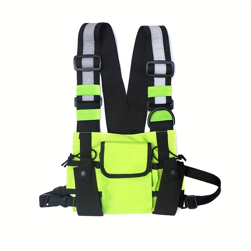 Men's Tactical Chest Bag Reflective Running Waist Bag