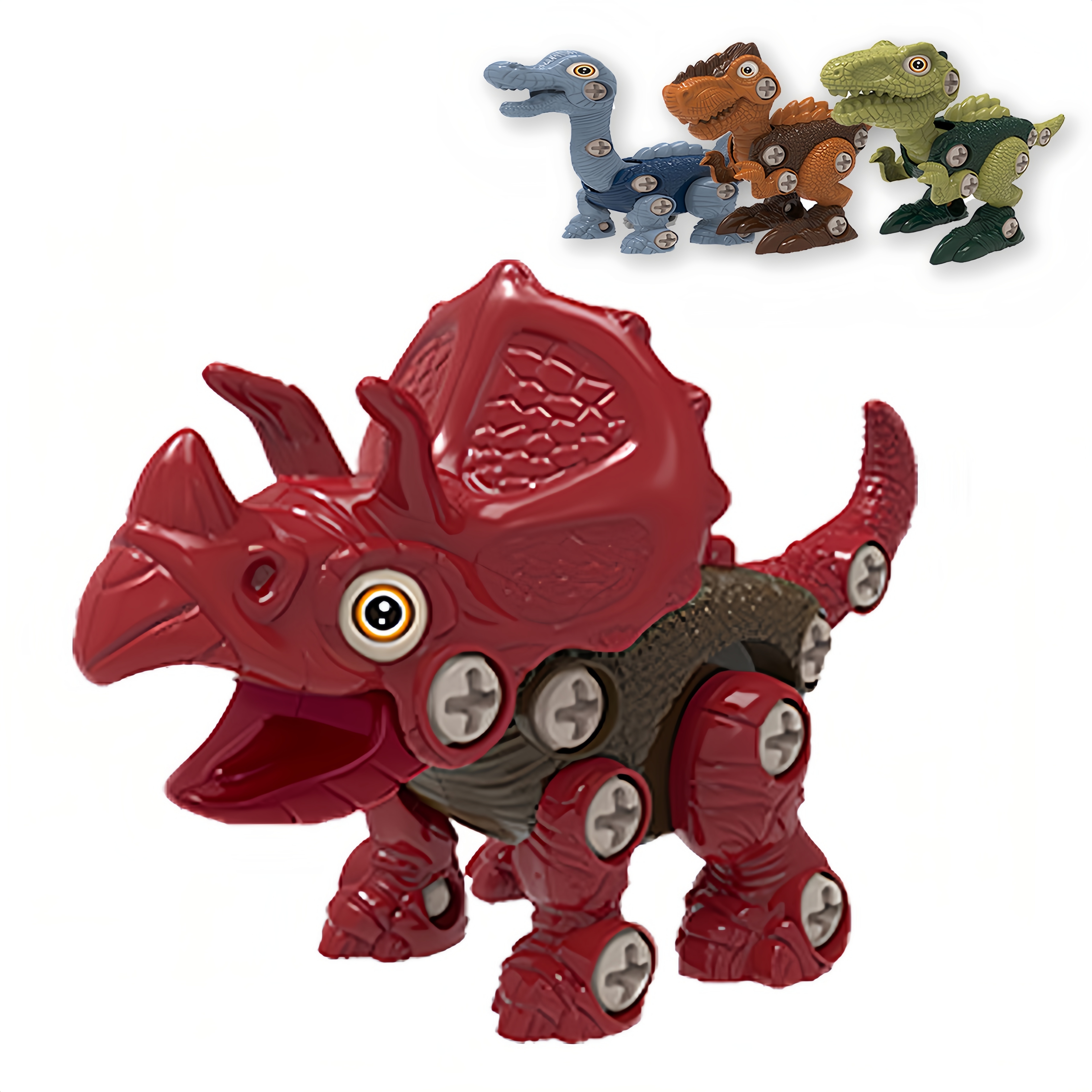 Kit Quebra Cabeça 3d Dinossauro Robô - T-rex E Triceratops