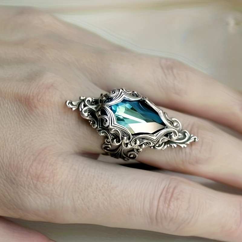 Men's Vintage Aquamarine Ring