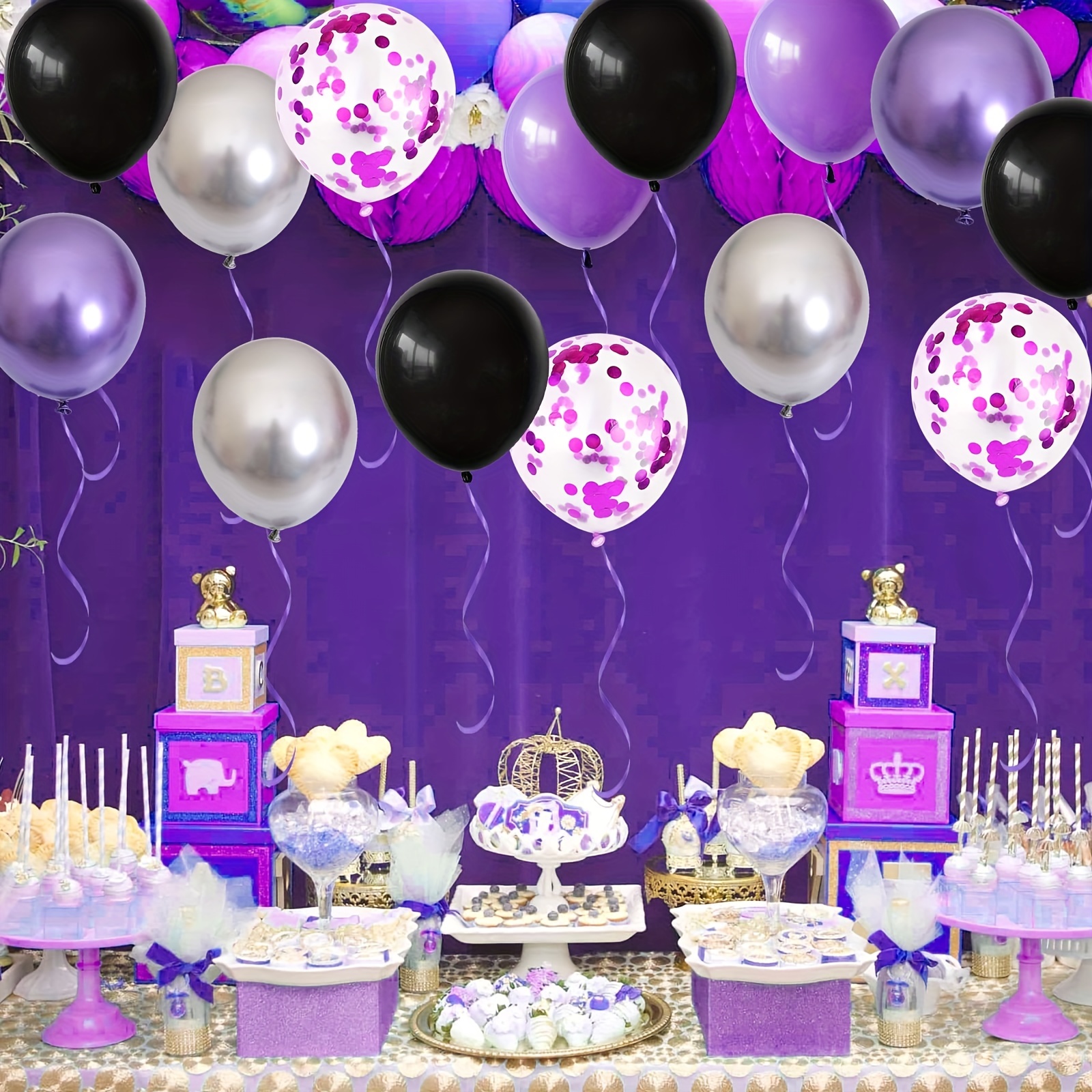 purple and black party theme